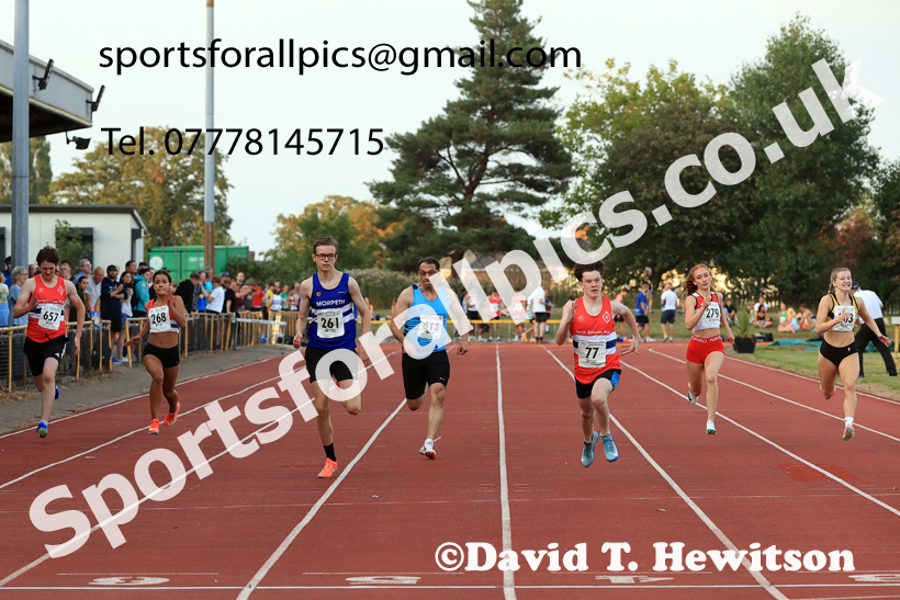 200 metres, 2025 NEGP No 6 Monkton, Wednesday, August 13th.  Photo: David T. Hewitson/Sports for All Pics